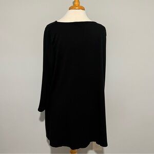 Eileen Fisher Women Black Long Sleeve Tunic Top Plus Size 3X